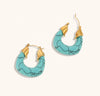 Chunky Colorful 18k Hoop Earrings