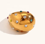 Rhinestone Gold Ring