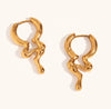 Melted Asymmetrical Gold Earrings