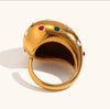 Rhinestone Gold Ring