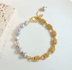 18k Gold Plated Bracelet with Freshwater Pearls