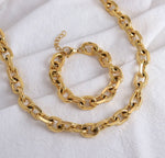 Miami Cuban Link Chain Necklace with Bracelet