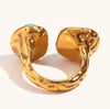 Turquoise Gold Plated Open Ring