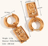 18k Gold-Plated Huggie Hoop Earrings with Charm