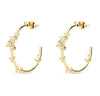 Chunky Pronged Cubic Zirconia Hoop Earrings