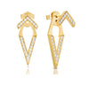 Versatile Zirconia Diamond Studded Dangle Earrings