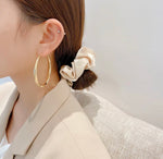 Simple Gold Plated Large Hoop Earrings