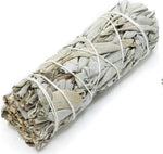 Selenite Crystal Pendant Necklace with White Sage Smudge Stick