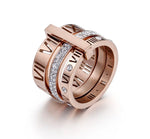 The Roman Numeral Stacked Rings