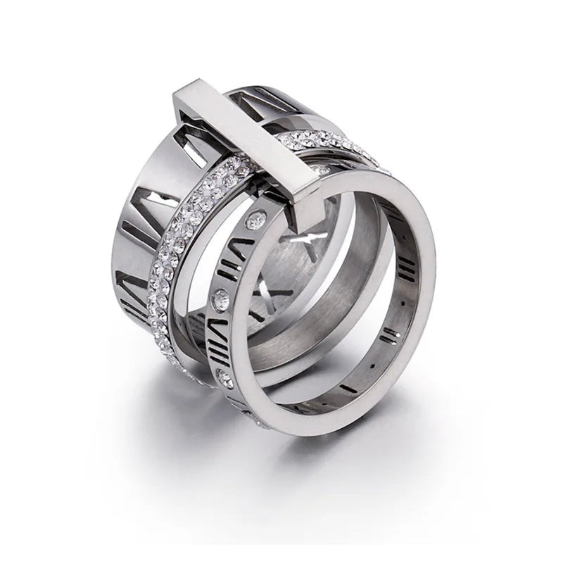 The Roman Numeral Stacked Rings